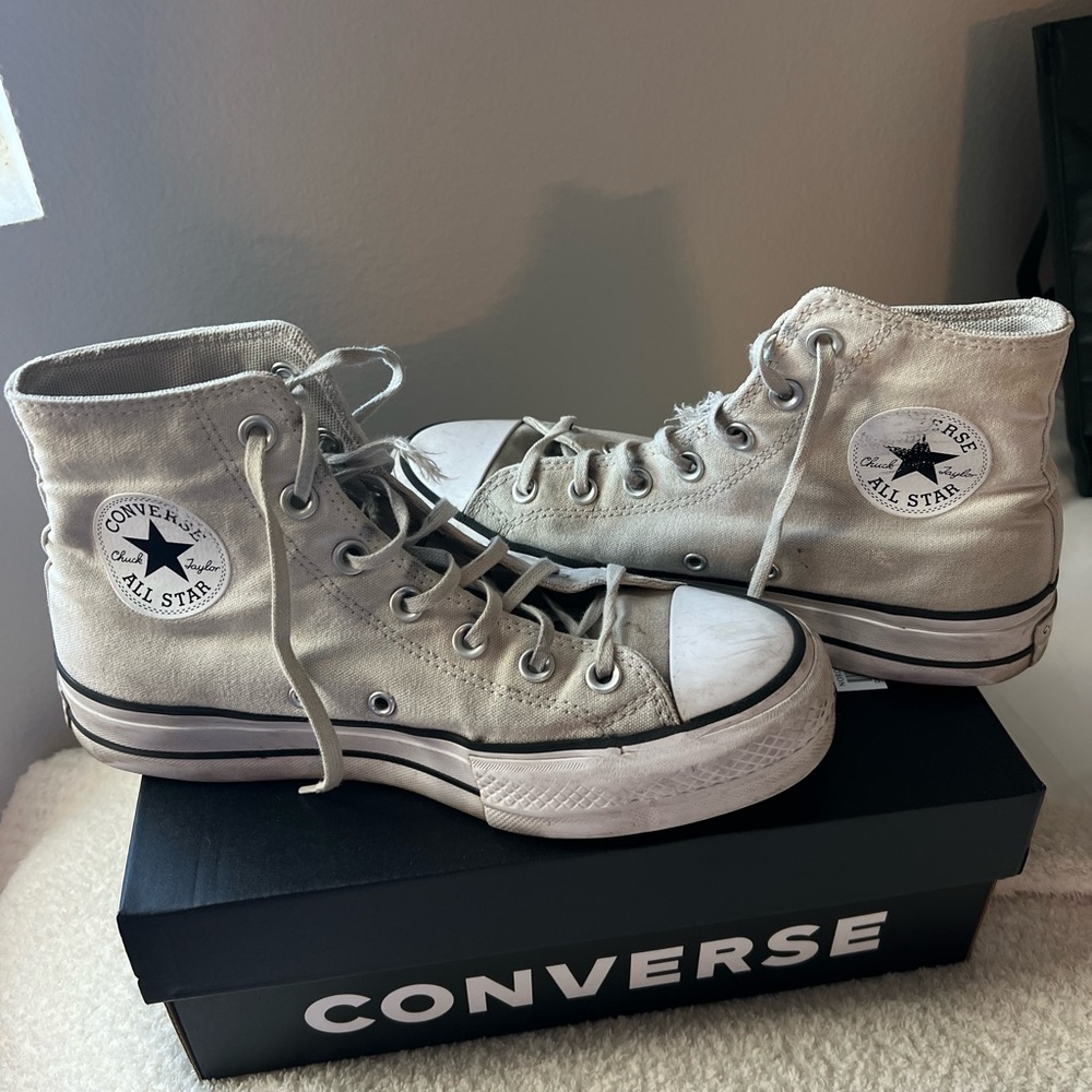 White Converse High-Top Sneakers